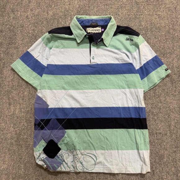 Billabong Other - VTG Billabong Striped Collared Dress Shirt Mens L Multi-color Y2K Grunge Surfer